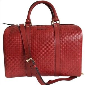 Red Gucci Boston Bag